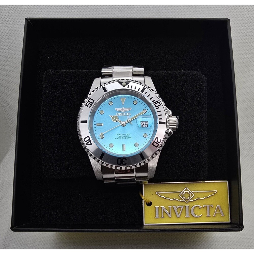 Invicta Pro Diver Men's Watch 40mm Steel 50586 Aqua Blue NiB